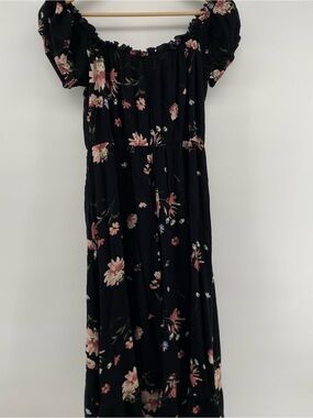 staud long black dress VELVET V-NECK PETAL STRAPLESS MAXI DRESS IN BLACK | CULT MIA